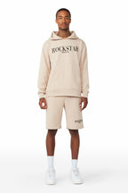 Octavio Taupe Hoodie Short Set