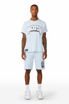 Cameron Baby Blue T-Shirt/Short Set