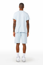 Cameron Baby Blue T-Shirt/Short Set