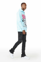 Zaid Black Stacked Flare Jean