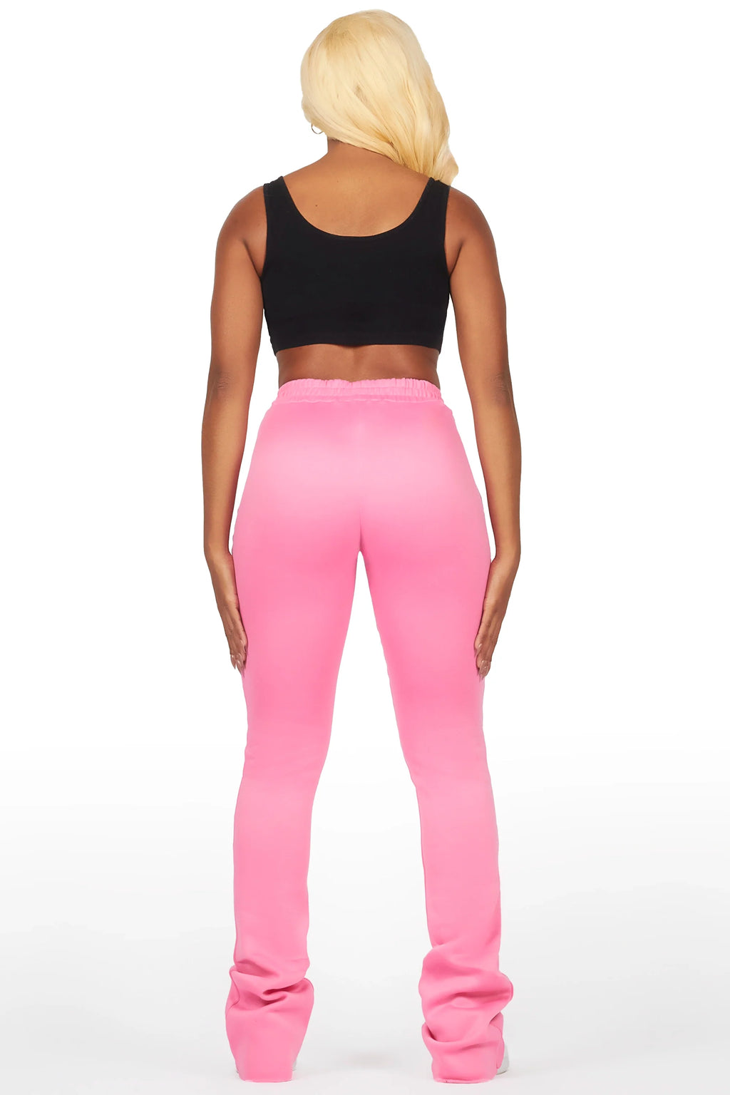 Juliana Bubblegum Pink Super Stacked Track Pant