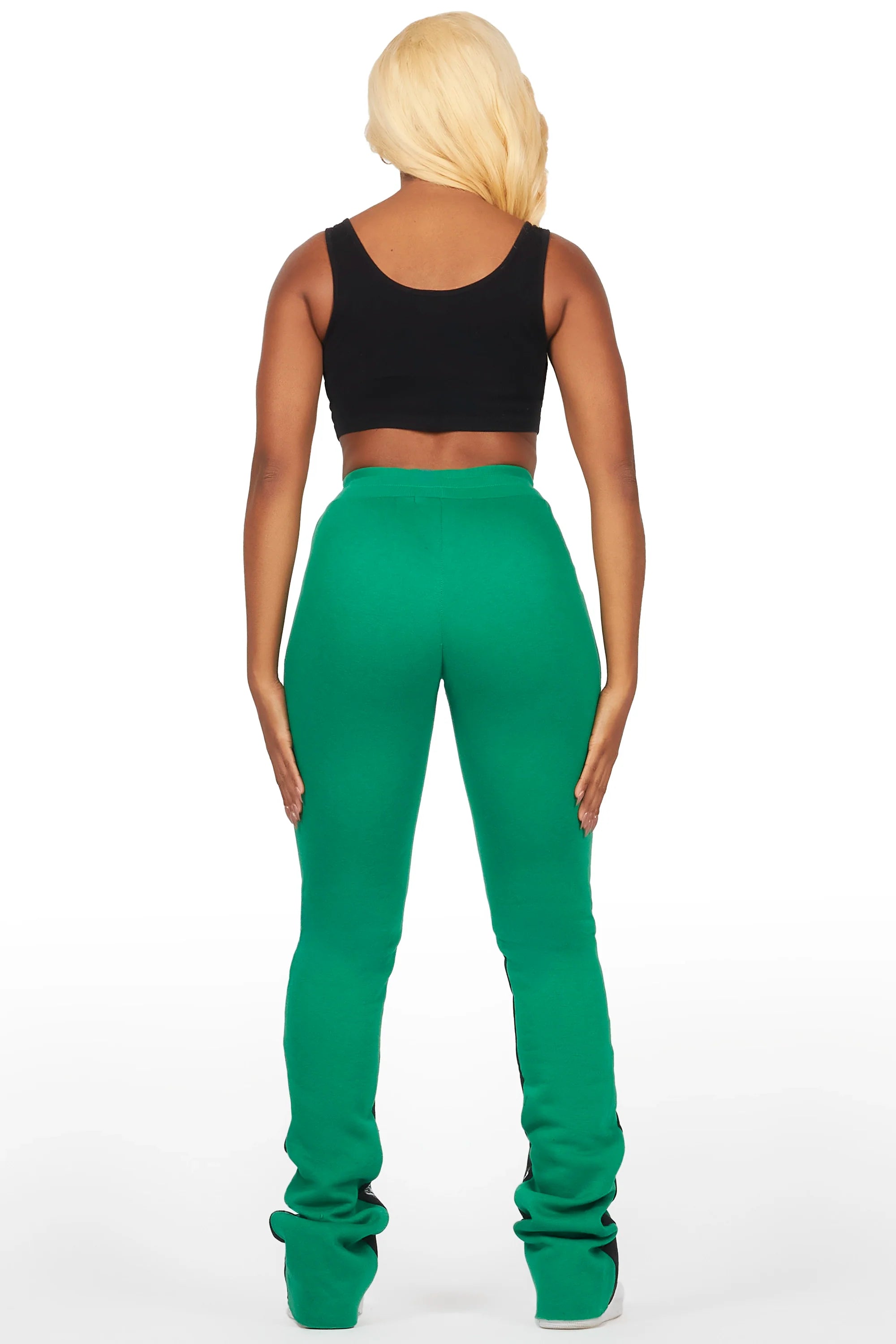 Filipa Green Stacked Flare Pant
