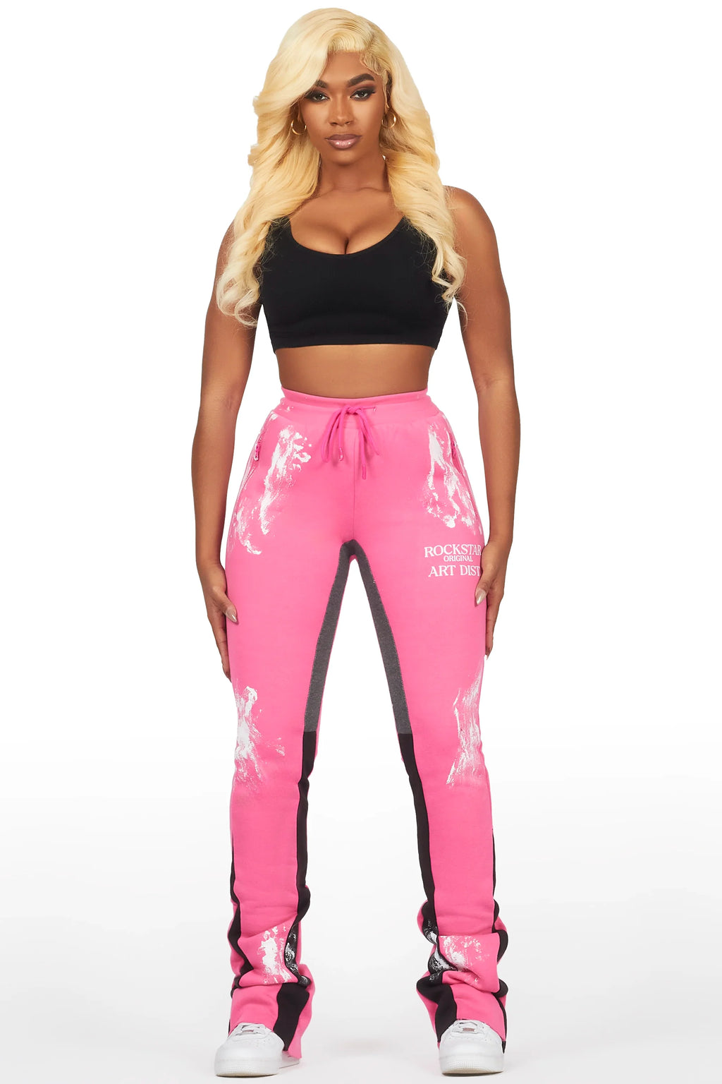 Filipa Hot Pink Stacked Flare Pant