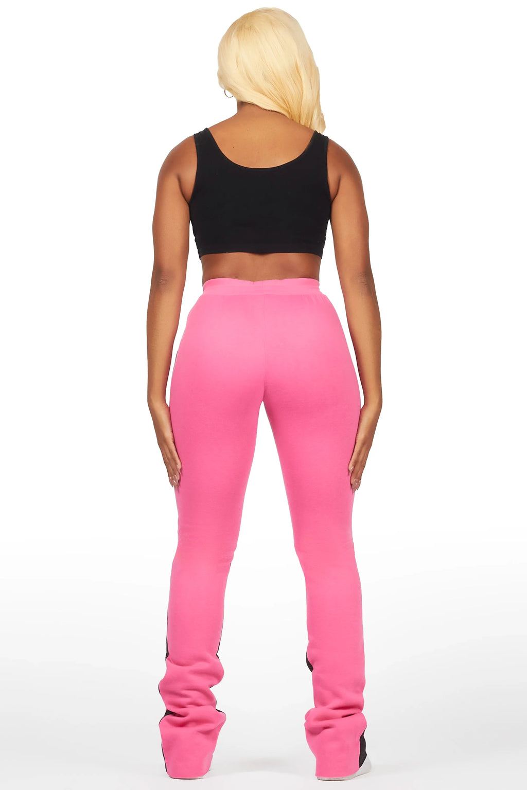 Filipa Hot Pink Stacked Flare Pant