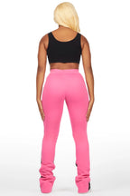 Filipa Hot Pink Stacked Flare Pant
