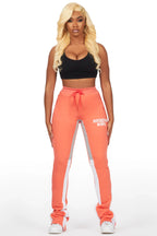 Sylita Coral Super Stacked Track Pant