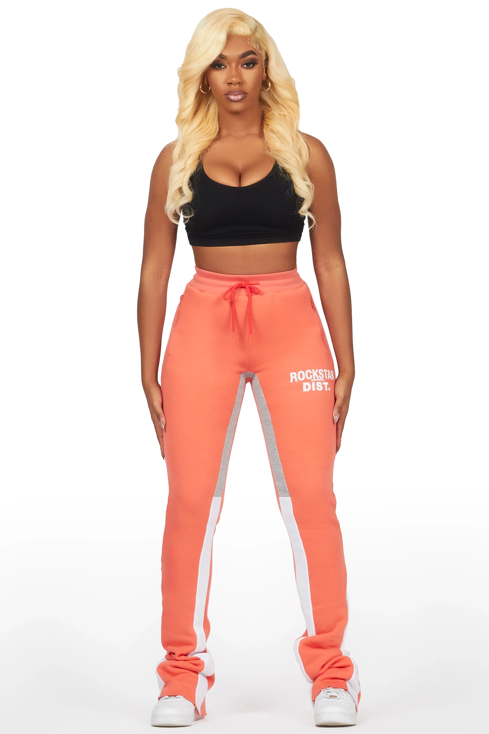 Sylita Coral Super Stacked Track Pant