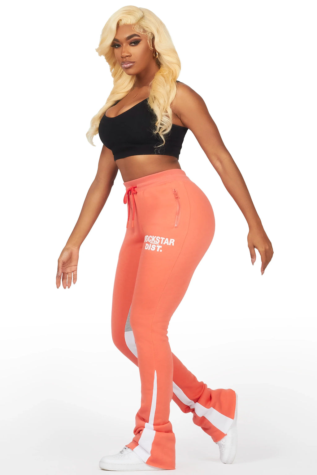 Sylita Coral Super Stacked Track Pant