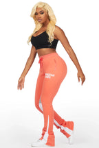 Sylita Coral Super Stacked Track Pant
