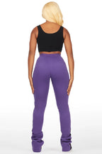 Karenthia Purple Stacked Track Pant