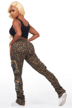 Alisson Cheetah Cargo Super Stacked Jean