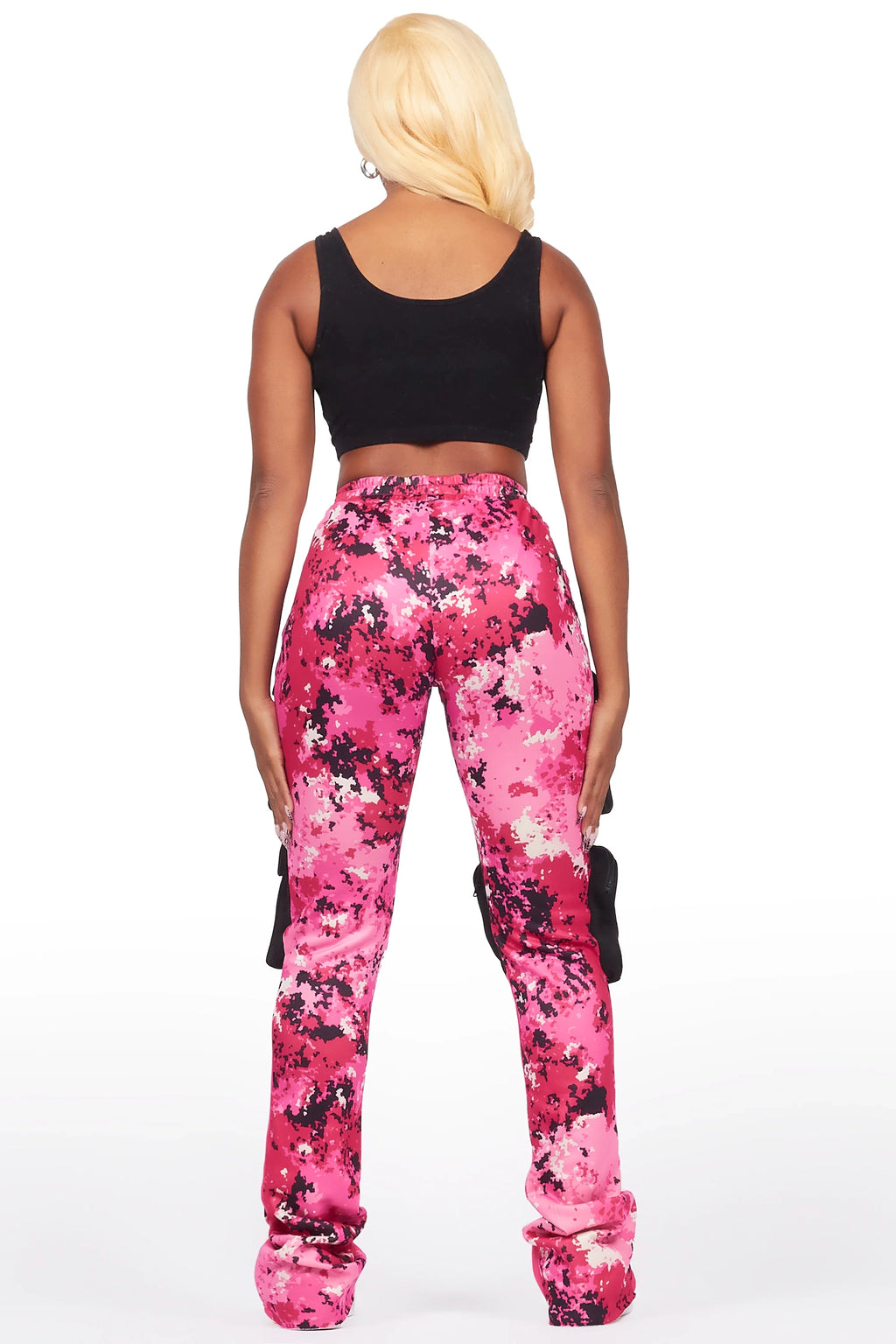 Norika Pink Digital Camo Stacked Track Pant