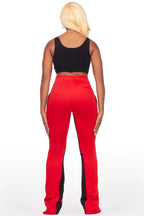 Juatica Red Baggy Stacked Track Pant