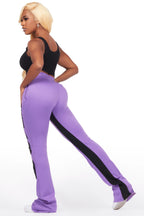 Juatica Purple Baggy Stacked Track Pant
