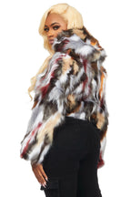 Wild Child Beige Multi Fur Jacket
