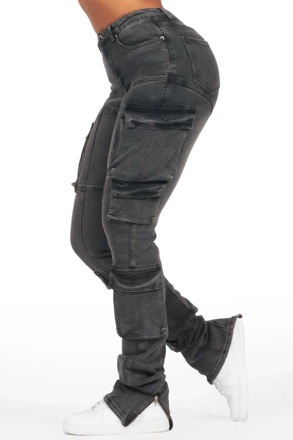 Jaylin Black Wash Skinny Stacked Jean