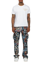 Dalai Multi Stacked Tapestry Flare Jean