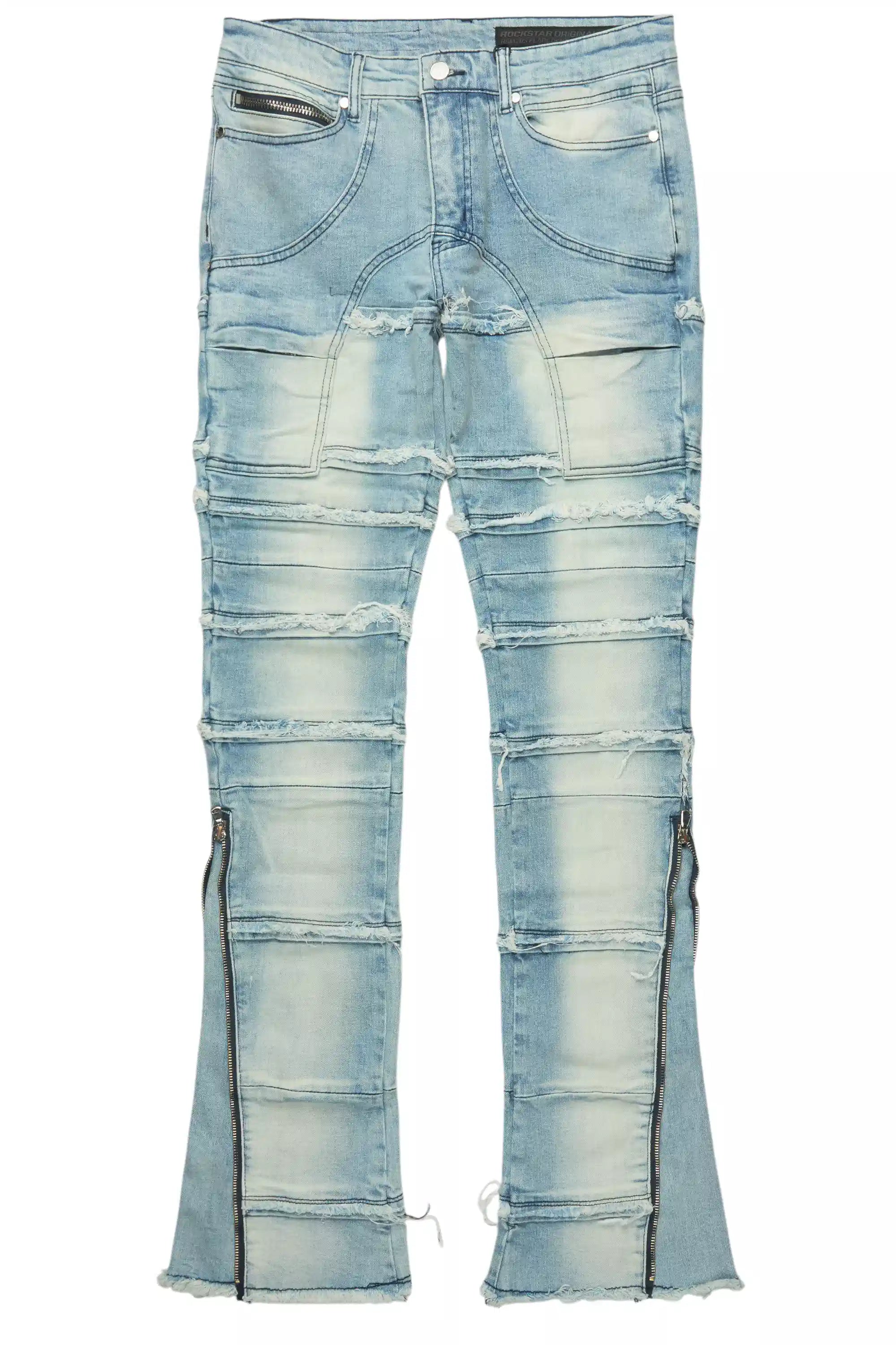 Horado Light Blue Wash Stacked Flare Jean