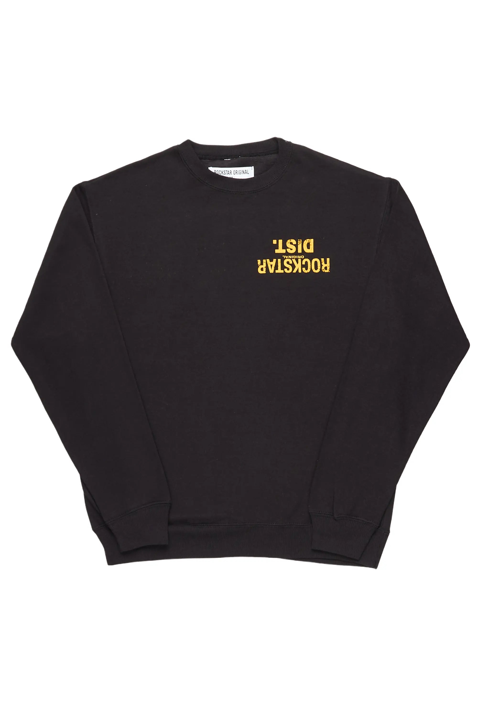 Dist. Town Black/Yellow Graphic Crewneck