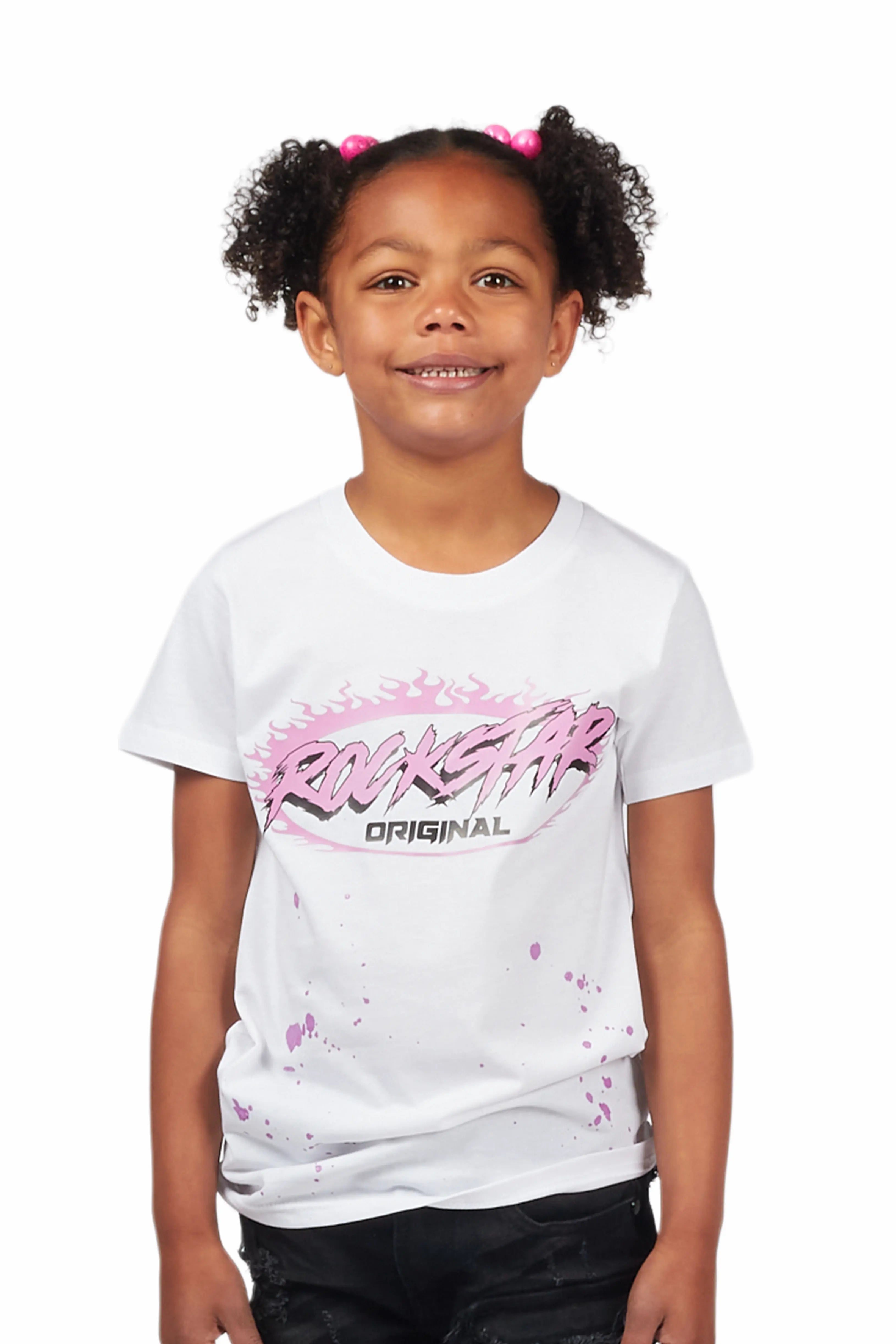 Girls Izzy White Graphic T-Shirt
