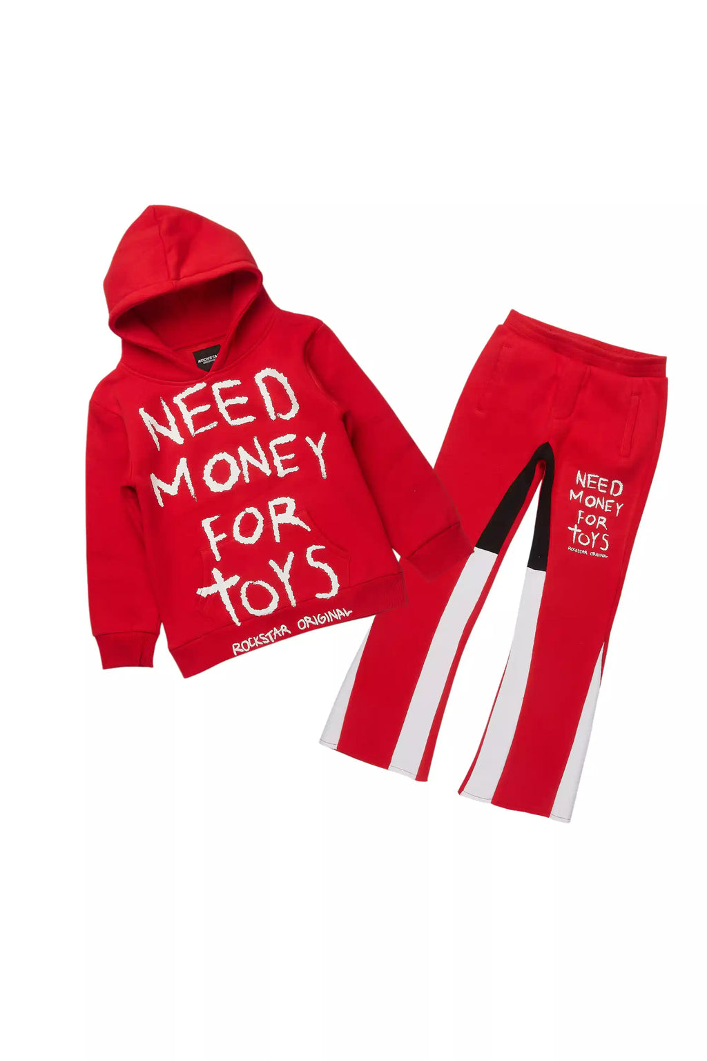 Boys M4 Toys Red/White Hoodie Stacked Flare Track Set