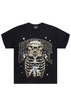 Krock Black Graphic Rhinestone T-Shirt