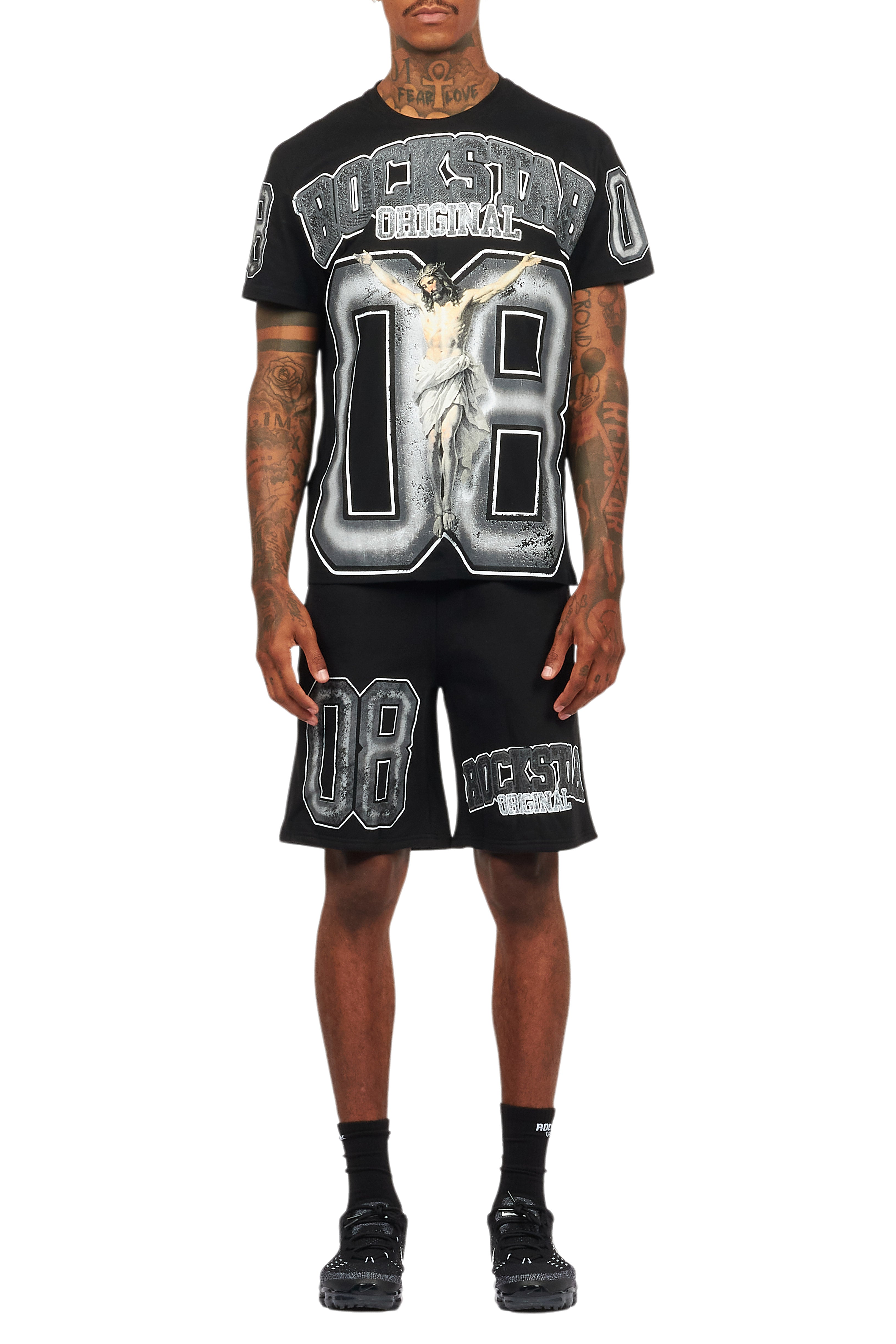 Fields Black/Grey T-Shirt Short Set