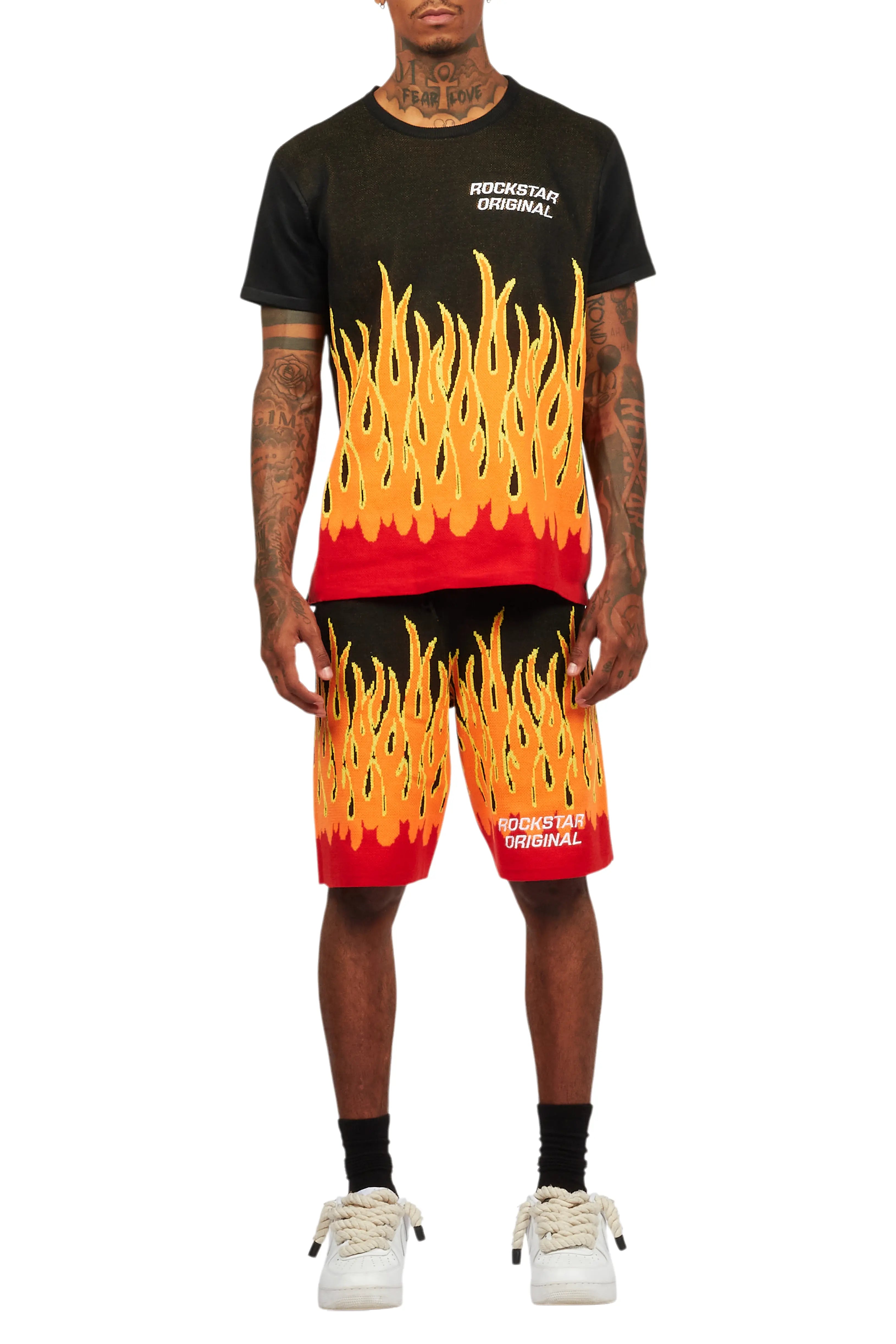 Roeland Black Flame Short Set