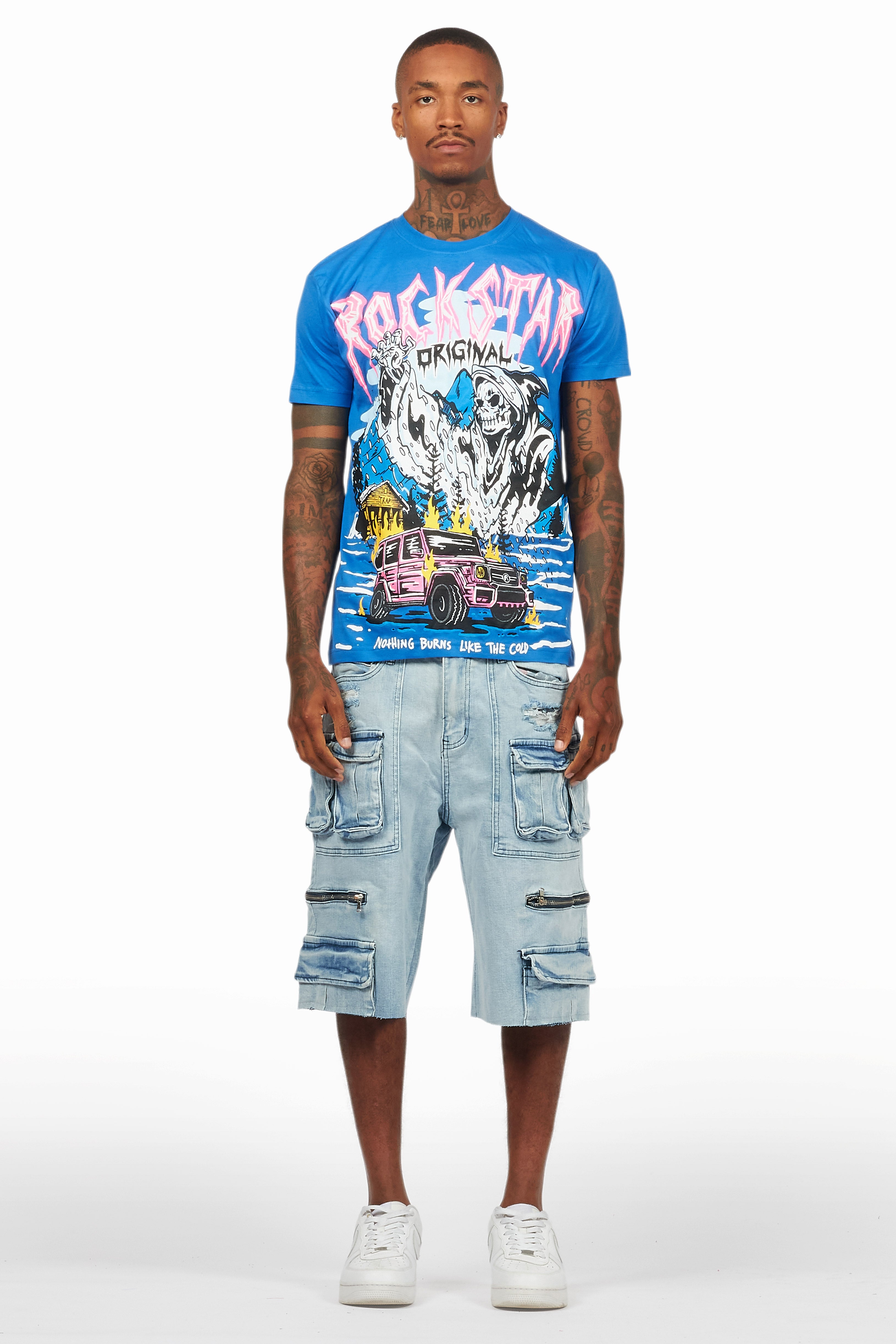 Kip Royal T-Shirt/Denim Short Set