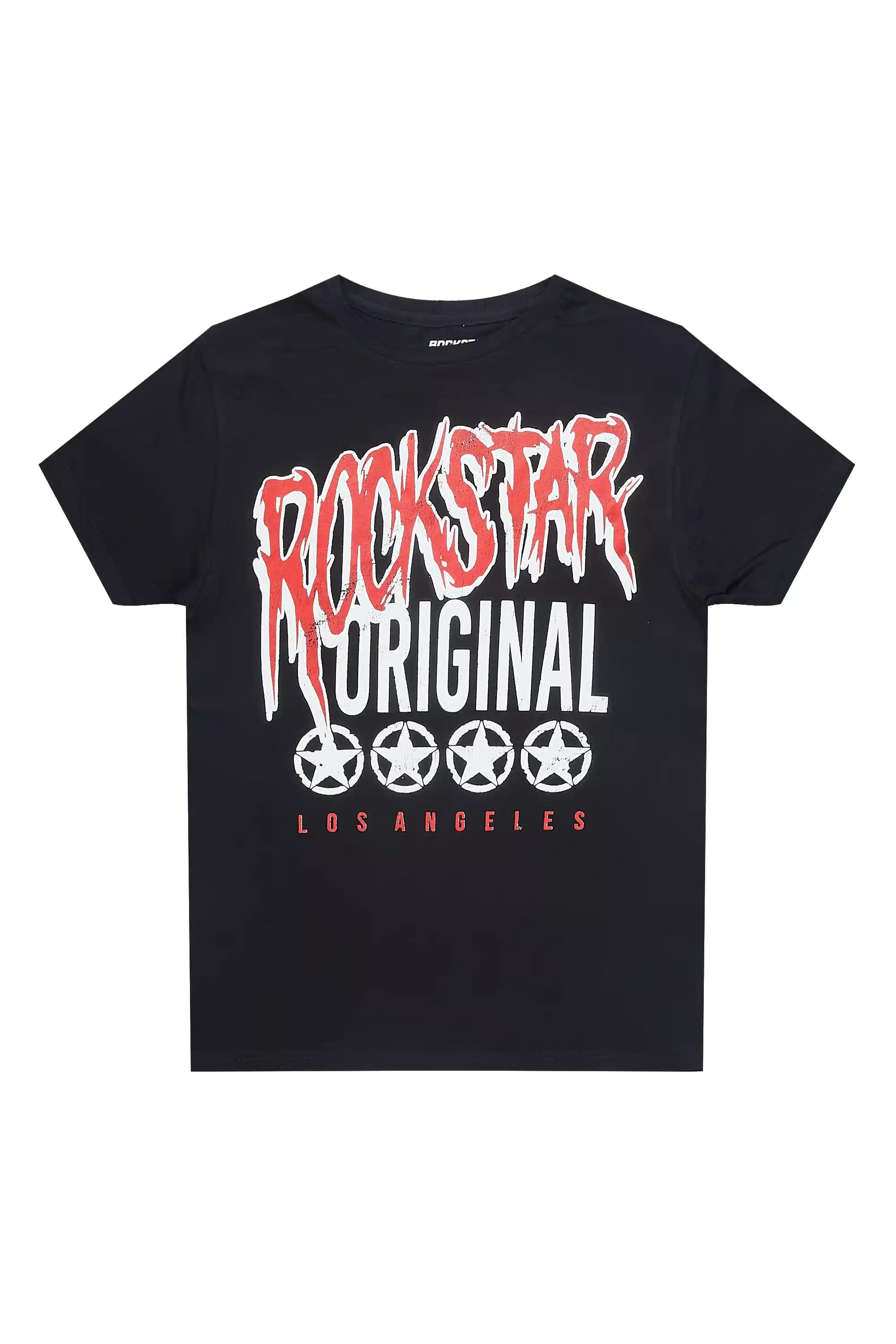 Boys Wizzurd Black/Red Graphic T-Shirt