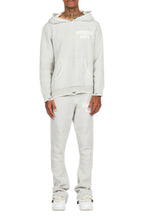 Lake Grey Mohair Knit Track Set