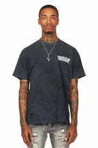 Posse Vintage Black Distressed Oversized T-Shirt