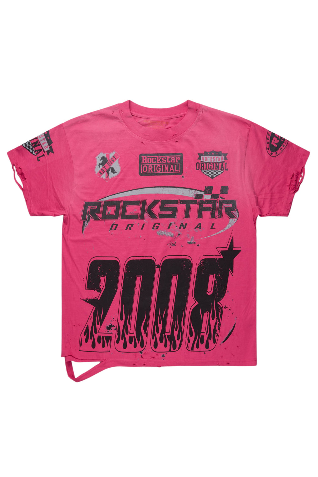 Amos Fuchsia/Black Graphic T-Shirt