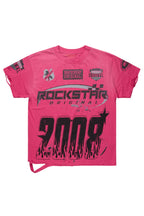 Amos Fuchsia/Black Graphic T-Shirt