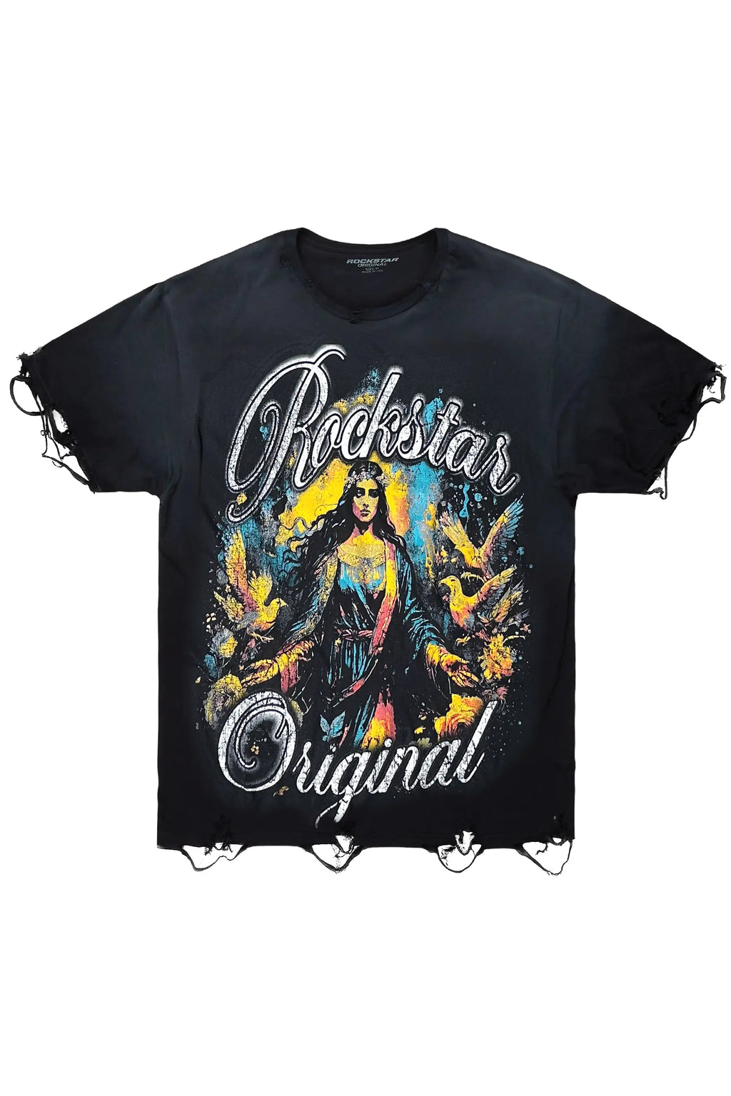 Santorini Black Oversized Graphic T-Shirt