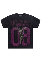 Tariqa Black/Pink Rhinestone Oversized T-Shirt