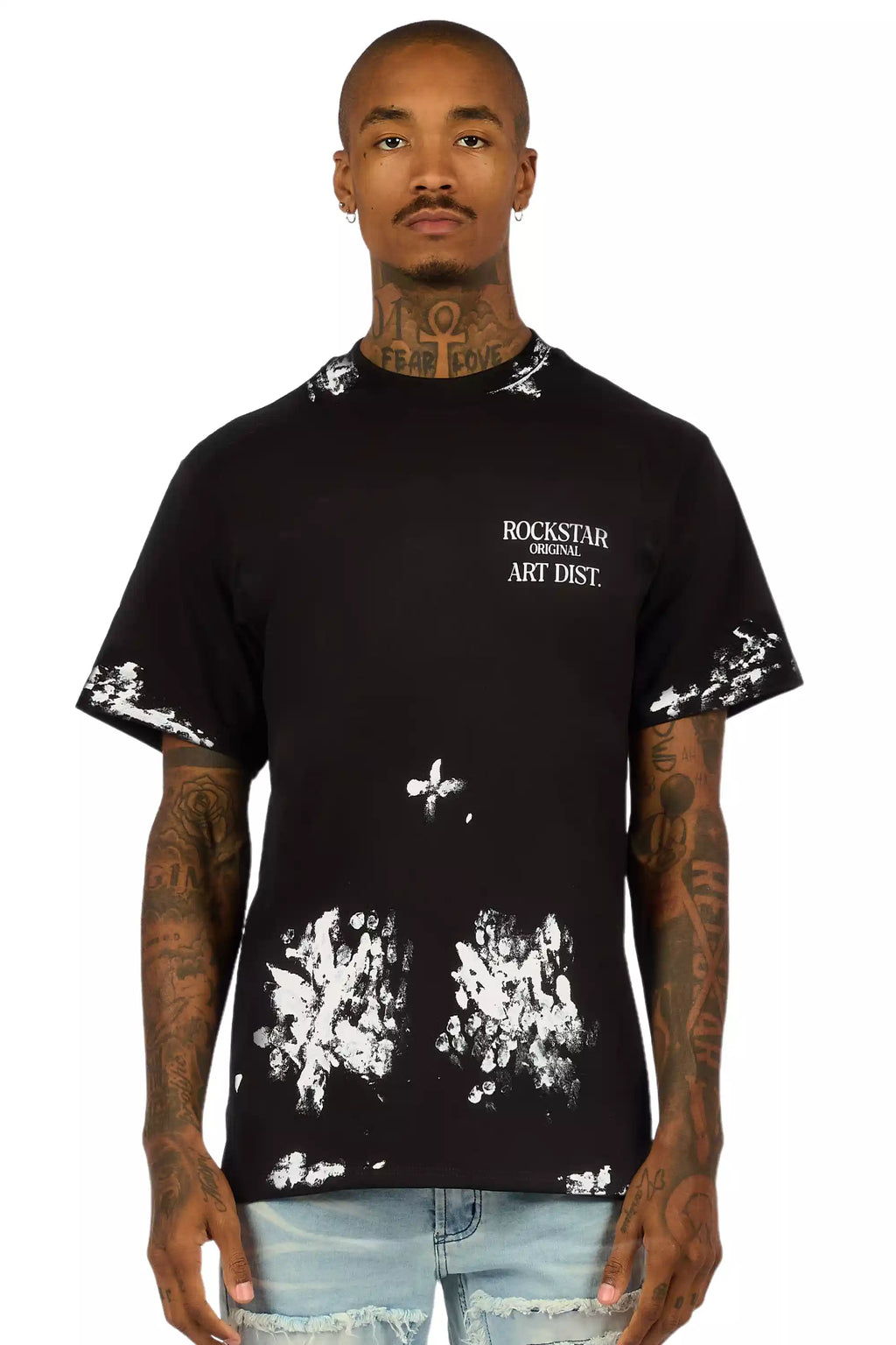 Filip Jet Black Graphic Oversized T-Shirt