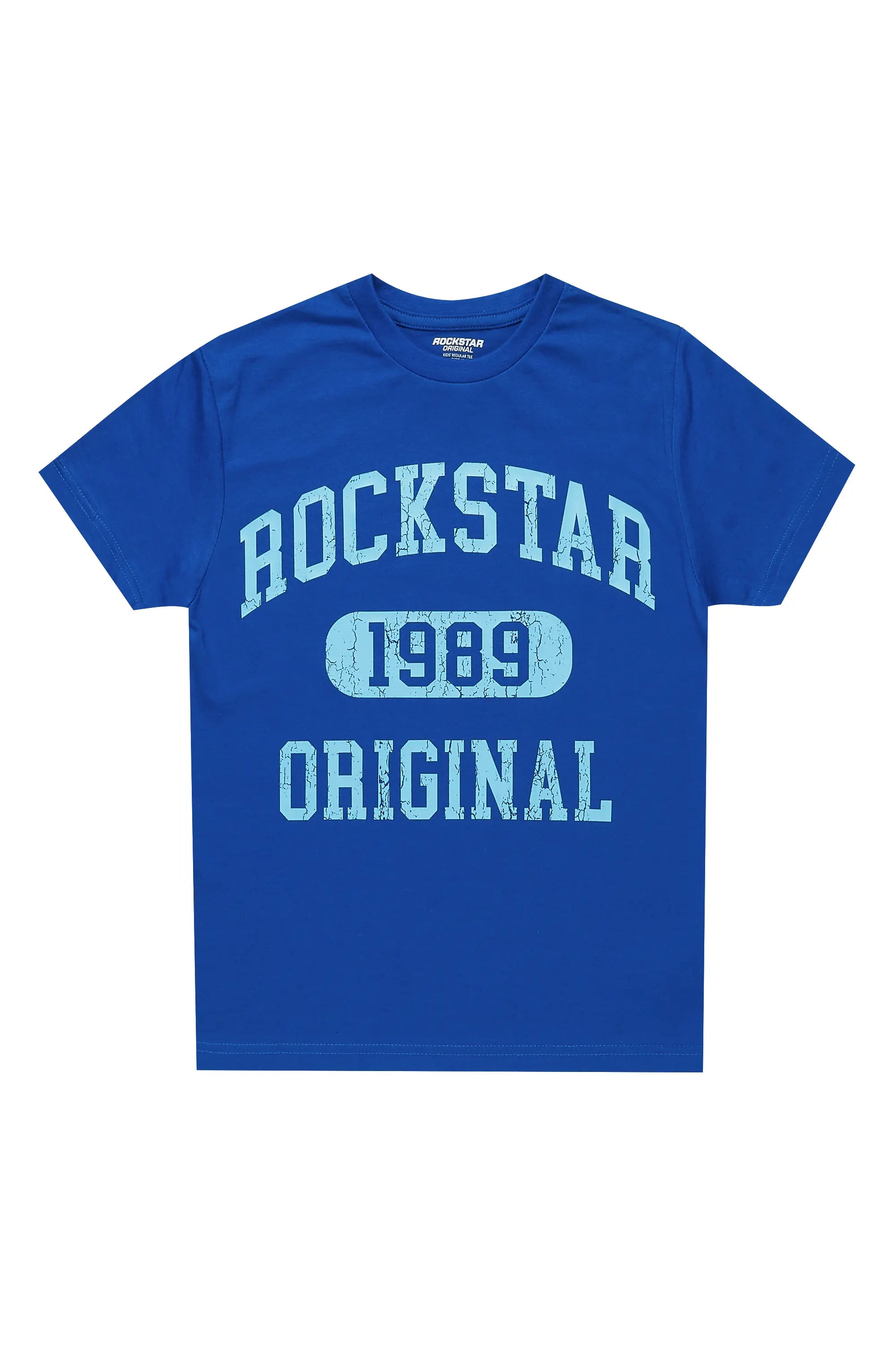 Boys Members Royal Blue Graphic T-Shirt