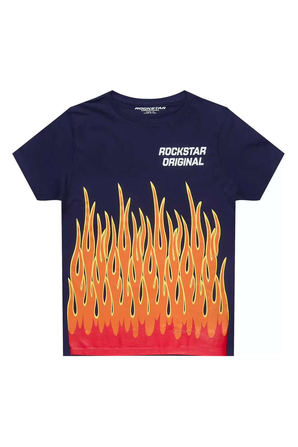Boys Roeland Navy/Red Graphic T-Shirt