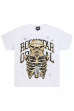Krock White Graphic Rhinestone T-Shirt
