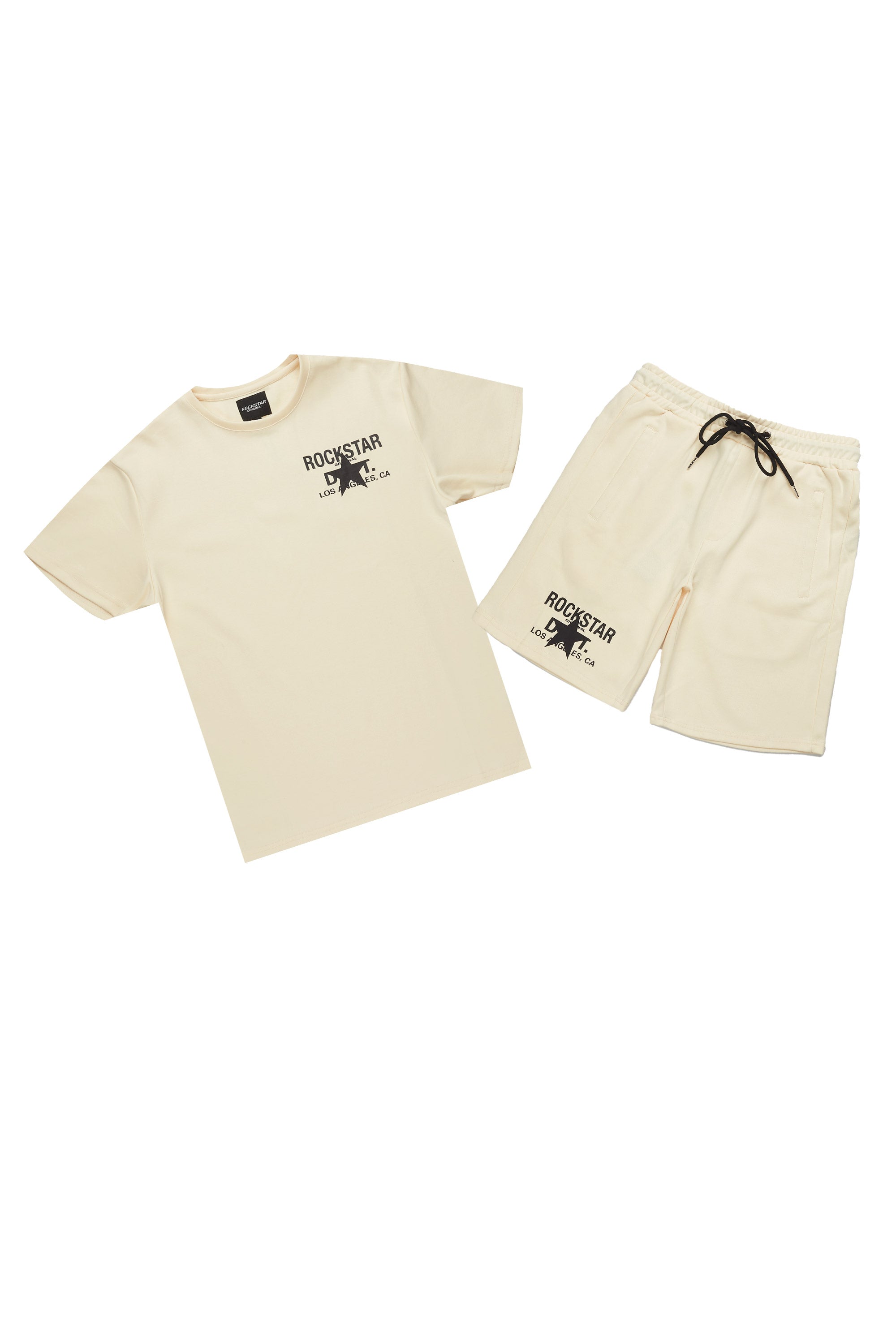 Lake Beige Graphic T-Shirt/Short Set