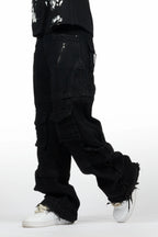 Three Maxi Jet Black Baggy Fit Jean