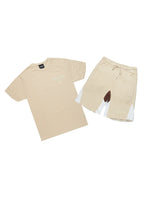 Sana Beige Relaxed T-Shirt/Short Set