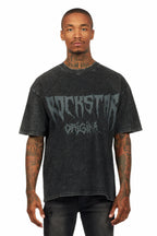 Andros Black Graphic Rhinestone T-Shirt