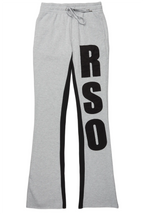 Uko Heather Grey Stacked Baggy Track Pant
