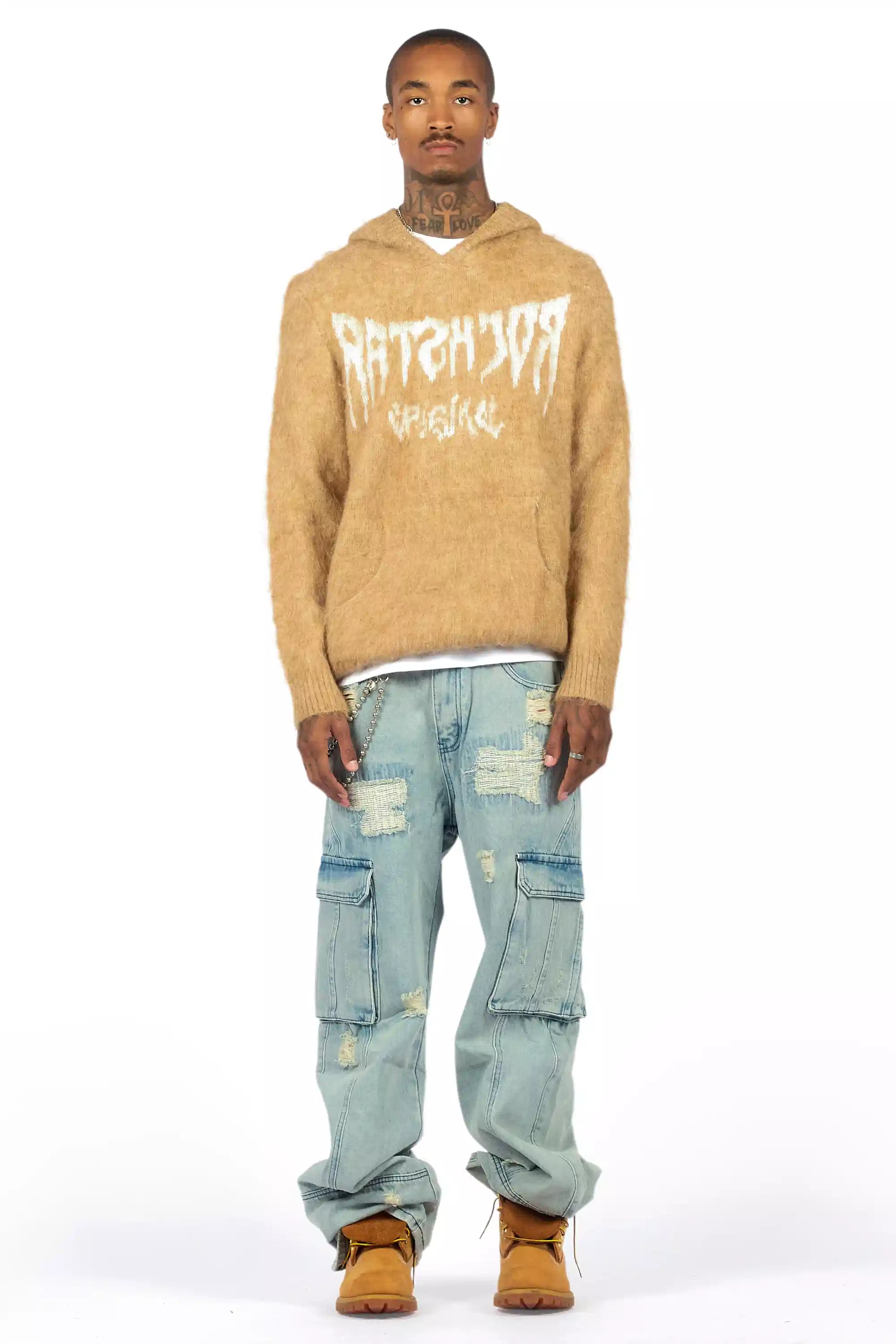 Nand Light Blue Baggy Cargo Jean