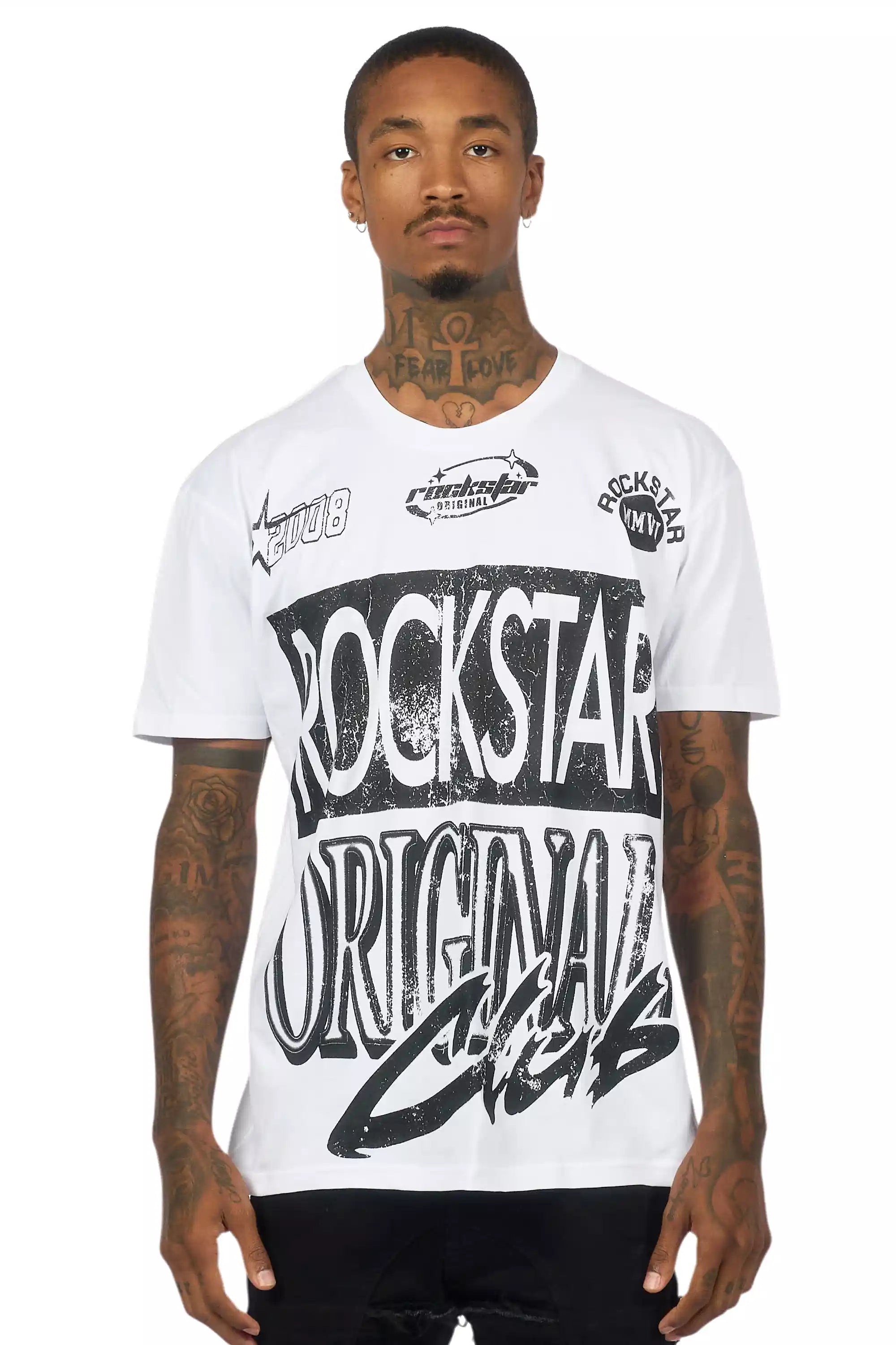 Rylok White/Black Oversized Graphic T-Shirt