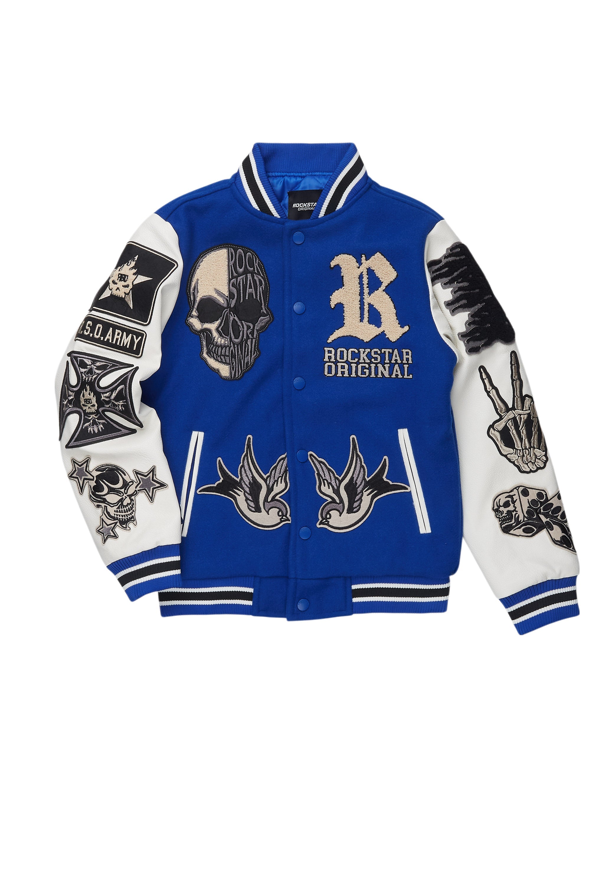 Boys Vidar 2.0  Royal Blue Varsity Jacket