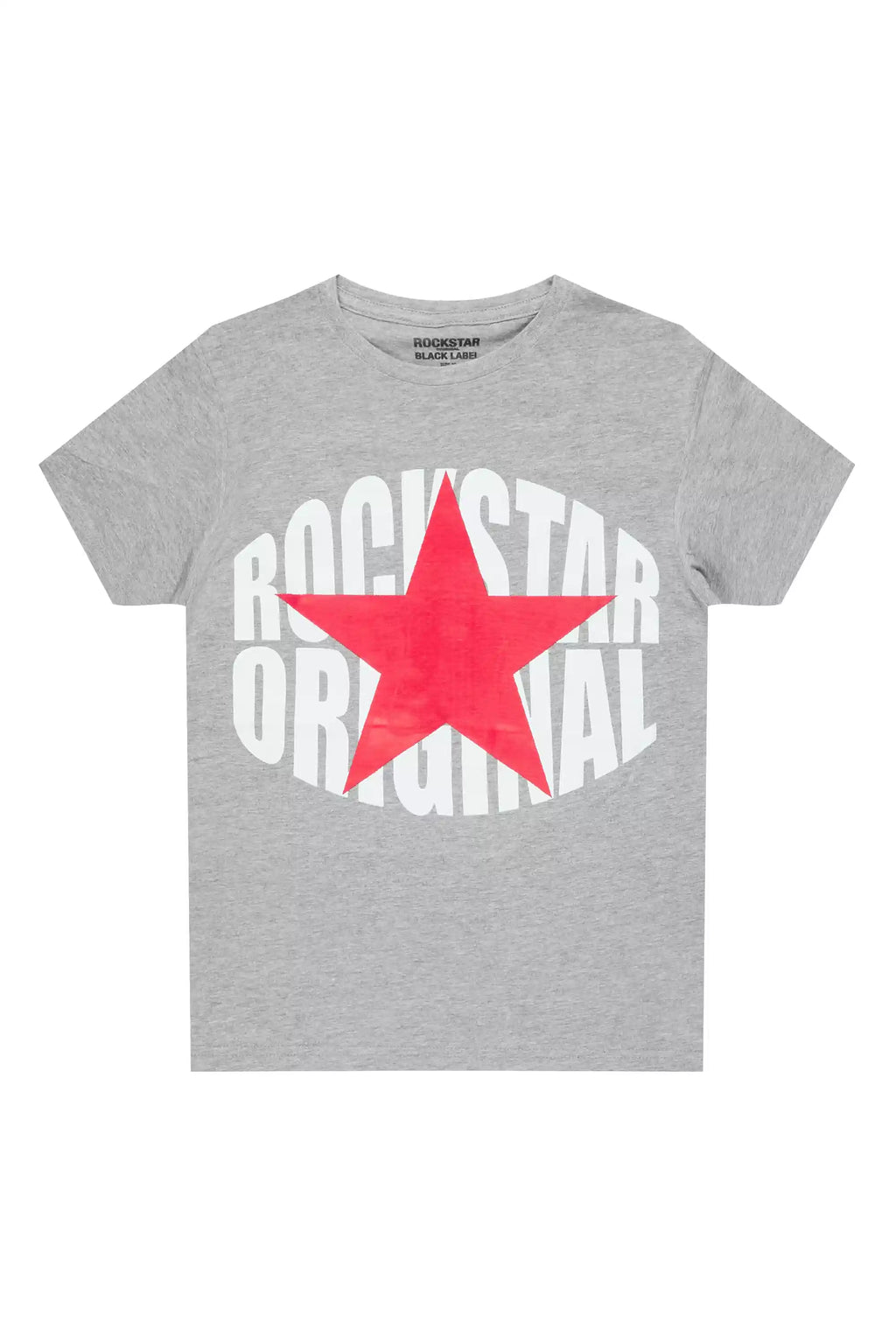 Boys Ezra 2.0 Grey/Red Graphic T-Shirt