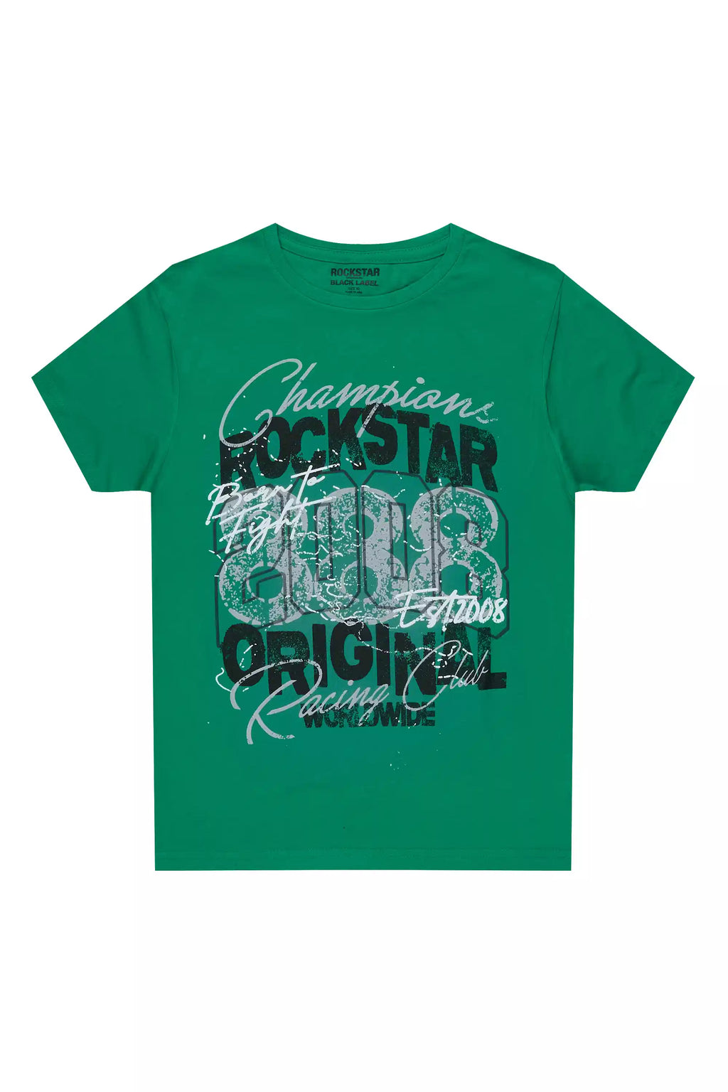 Boys Kairen Green/Black Graphic T-Shirt